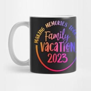 Vintage Family Trip Summer Vacation Beach 2023 Mug